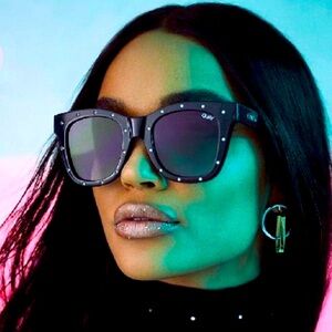 Quay AFTER HOURS RHINESTONE blk/blk •SUPER RARE• Sunglasses